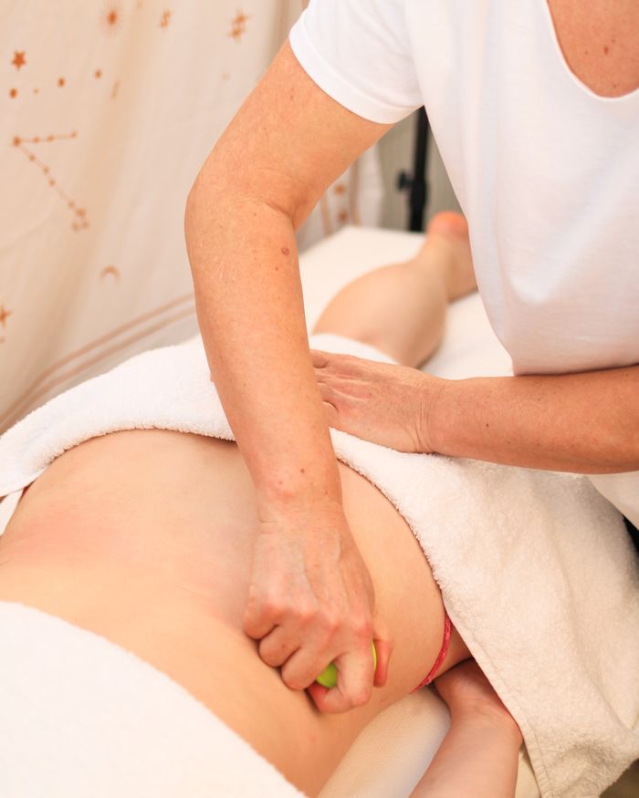 A soothing massage session focusing on relaxation and wellness.